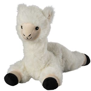 Magnetron warmte knuffel lama/alpaca wit 37 cm