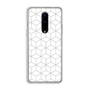 Zwart-witte kubussen: OnePlus 8 Transparant Hoesje
