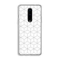 Zwart-witte kubussen: OnePlus 8 Transparant Hoesje
