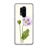 Purple poppy: OnePlus 8 Pro Transparant Hoesje