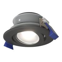 Lima LED inbouwspot - 5 Watt 400 lumen - 6000K daglicht wit - GU10 - Dimbaar - Rond - Kantelbaar - IP65 waterdicht - Zwart - Voor binnen, buiten en badkamer