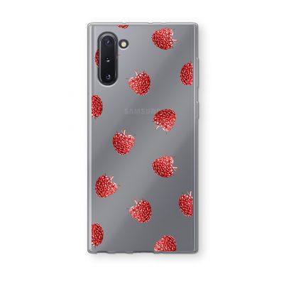 Framboosjes: Samsung Galaxy Note 10 Transparant Hoesje
