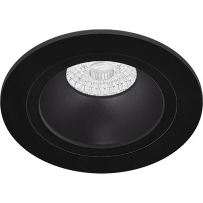 Spot Armatuur GU10 - Pragmi Shift Pro - GU10 Inbouwspot - Rond - Zwart - Aluminium - Ø128mm
