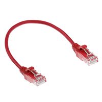 ACT Rode 3 meter LSZH U/UTP CAT6 datacenter slimline patchkabel snagless met RJ45 connectoren