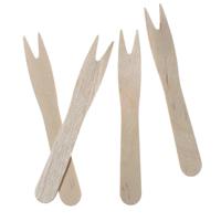 Snack vorkjes - patat vorkjes - friet vorkjes - 50x stuks - hout- 8.5 cm