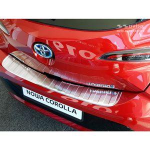 RVS Bumper beschermer passend voor Toyota Corolla XII HB 2019- 'Ribs' AV235420