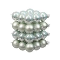 Kerstballen - 36x st - mintgroen - D6 cm - glas - kerstversiering