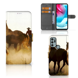 Motorola Moto G60s Telefoonhoesje met Pasjes Design Cowboy