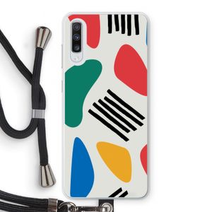 Illustratieve pop 1: Samsung Galaxy A70 Transparant Hoesje met koord
