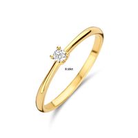 Ring Fantasie geelgoud-diamant 0.10ct G Si