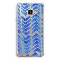 Blauwe pijlen: Samsung A3 (2017) Transparant Hoesje