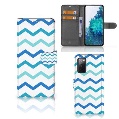 Samsung Galaxy S20 FE | Telefoon Hoesje | Zigzag Blauw