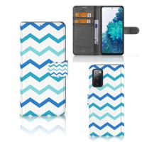 Samsung Galaxy S20 FE | Telefoon Hoesje | Zigzag Blauw