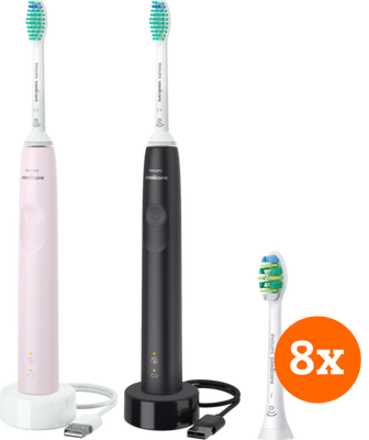 Philips Sonicare 3100 Series HX3675/15 + InterCare opzetborstels (8 stuks)