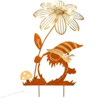 Tuinsteker kabouter LED op batterij 51 cm | 10 stuks