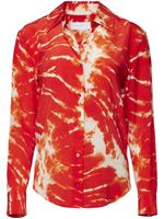 Equipment chemise en soie à motif tie-dye - Rouge