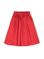 TWINSET Kids jupe évasée à détails plissés - Rouge