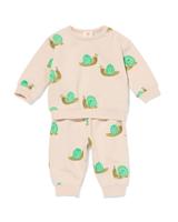 HEMA Newborn kledingset comfy fit jersey dieren ecru (ecru)