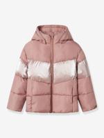 Gewatteerd donsjack met capuchon voor meisjes NAME IT rozenhout