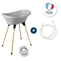 THERMOBABY Badset VASCO Charm grijs: bad + voeten + afvoerpijp