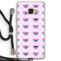 Smiley watermeloenprint: Samsung Galaxy A3 (2016) Transparant Hoesje met koord