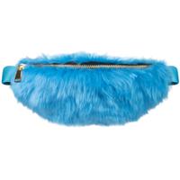 Carnaval verkleed Heuptasje - plush neon - blauw - volwassenen - foute party / 80's / 90's
