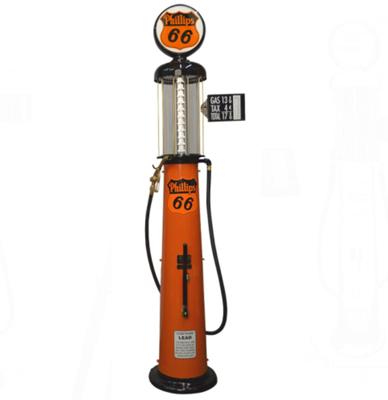 Wayne 615 Phillips 66 10 Gallon Benzinepomp - Oranje & Zwart - Reproductie
