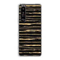 Gouden strepen: Sony Xperia 1 III Transparant Hoesje Gouden strepen: Sony Xperia 1 III Transparant Hoesje