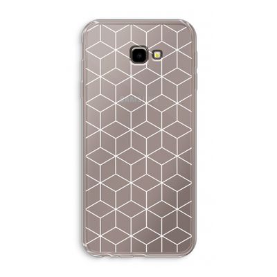Zwart-witte kubussen: Samsung Galaxy J4 Plus Transparant Hoesje