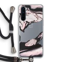 Roze stroom: OnePlus Nord Transparant Hoesje met koord