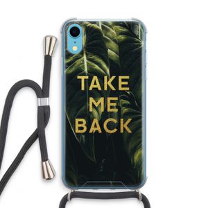 Take me back: iPhone XR Transparant Hoesje met koord