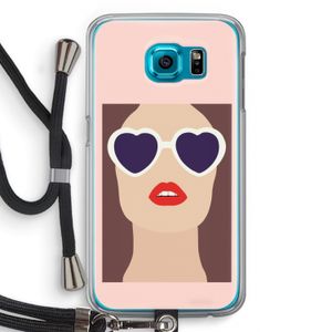 Red lips: Samsung Galaxy S6 Transparant Hoesje met koord