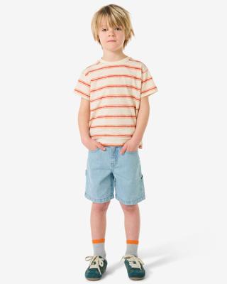 HEMA Kindershort regular fit strepen blauw (blauw)