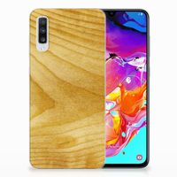 Samsung Galaxy A70 Bumper Hoesje Licht Hout