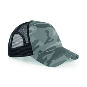 Beechfield CB694 Camo Snapback Trucker - Arctic Camo/Black - One Size