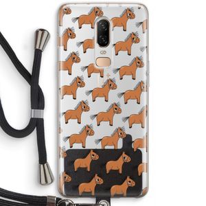 Pony: OnePlus 6 Transparant Hoesje met koord