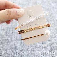 Mode-sieraden spelden clips vergulde vrouwen Pearl Hair clips bruids hoofdtooi (8)