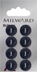 Milward Parelmoer Knoop Donkerblauw 13mm (8 stuks)