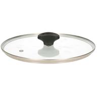 Pannendeksel - universeel - voor pannen van 24 cm - glas - stoomgaatje - D25 x H7 cm