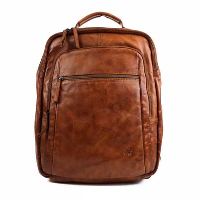Bear Design Rugzak Ties 17.3&apos;&apos; Cognac