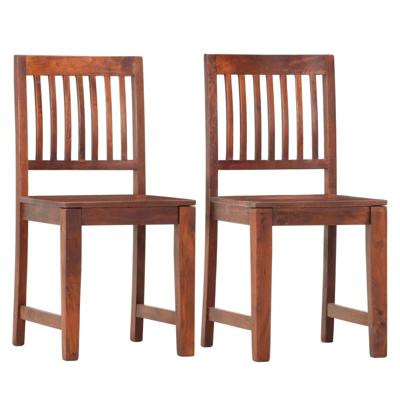 Eetkamerstoelen 2 st massief mangohout