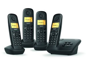 Gigaset A270A Quattro Analoge-/DECT-telefoon Nummerherkenning Zwart