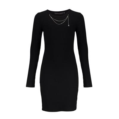 Frankie & Liberty winter jurk meisjes - zwart - rib