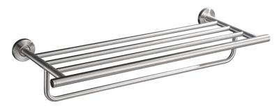 Wiesbaden 304-handdoekrek lig/hang rond 60cm RVS