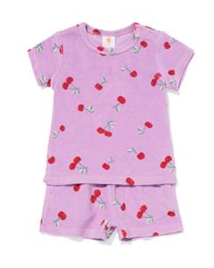 HEMA Baby Kledingset Badstof Paars (paars)