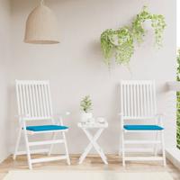 VidaXL Tuinstoelkussens 2 st 50x50x3 cm stof blauw VidaXL Tuinstoelkussens 2 st 50x50x3 cm stof blauw