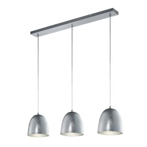 Trio Landelijke hanglamp Ontario 3-lichts zilver 305200389