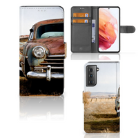 Samsung Galaxy S21 Telefoonhoesje met foto Vintage Auto - thumbnail