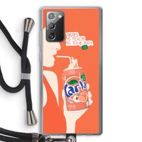 Peach please!: Samsung Galaxy Note 20 / Note 20 5G Transparant Hoesje met koord