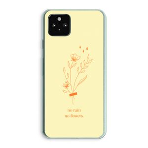 No rain no flowers: Google Pixel 5a 5G Transparant Hoesje